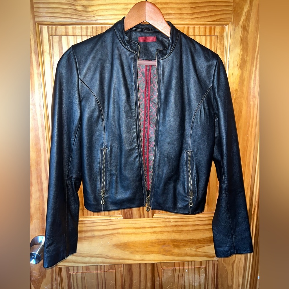 Black leather jacket from Wilson leathers